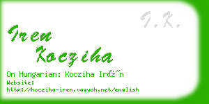 iren kocziha business card